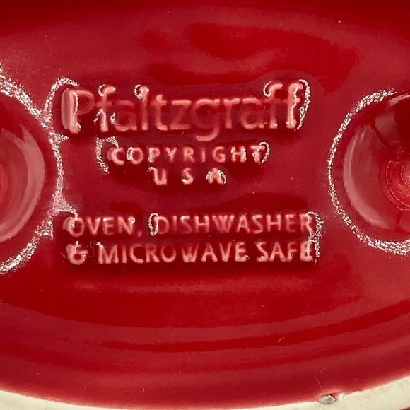 Pfaltzgraff Red Glazed Baked Potato Dishes - Set of 2 - Picture 6 of 7